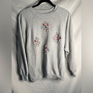 XL Quilt crewneck grey